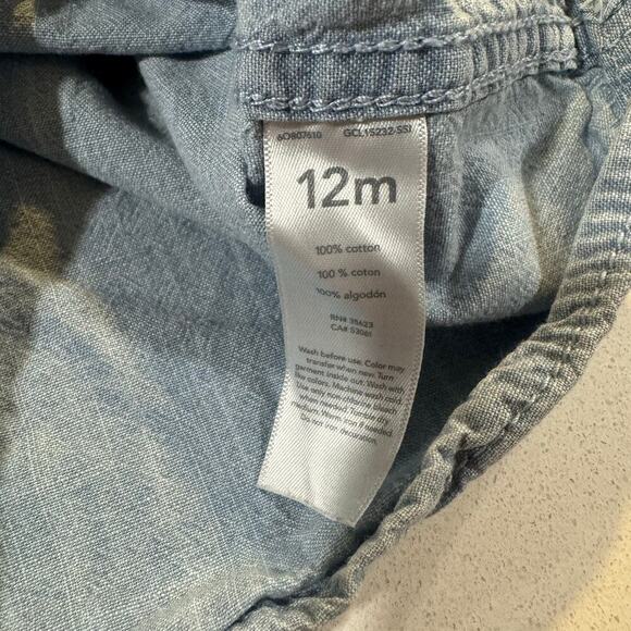 OshKosh B'Gosh Baby Boy 12M Button Up Shirt 100% Cotton - Picture 3 of 4